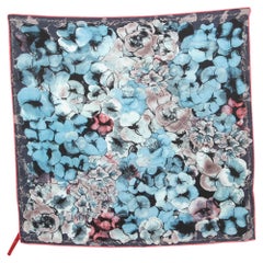 CH Carolina Herrera Multicolor Floral Printed Silk Square Scarf