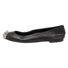 Giuseppe Zanotti - Ballerine Malika in pelle nera con punta a spillo - misura 36.5