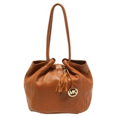 MICHAEL Michael Kors Tan Leather Tassel Hobo
