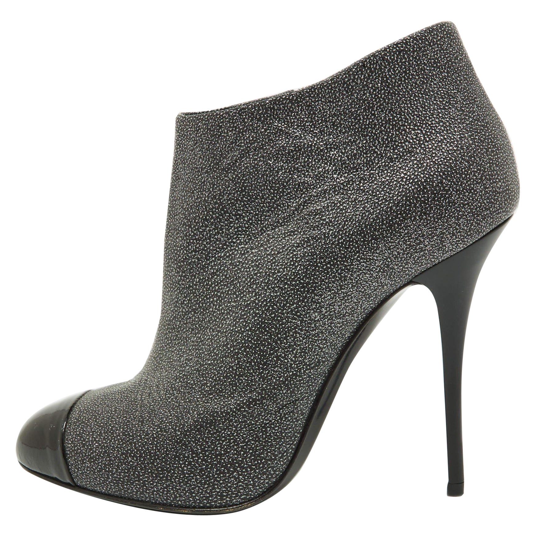 Giuseppe Zanotti Grigio/Nero in ecopelle e vernice Taglia 36,5