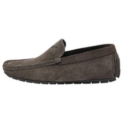 Giuseppe Zanotti Mocassini in pelle scamosciata grigia taglia 39