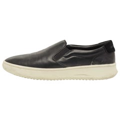 Burberry Black Leather Slip On Sneakers Size 43