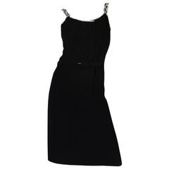 1960s Demi-Couture Christian Dior Dress w Crystal Straps 6