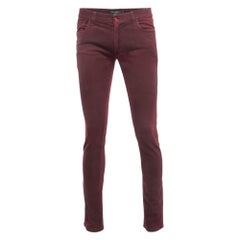 Dolce & Gabbana Burgundy Denim 14 Stretch Jeans M Waist 34"