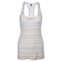 M Missoni Canotta Racer Back in maglia lurex multicolor M. I.