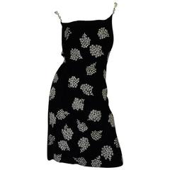Rare 1990s Todd Oldham Bead & Crystal Velvet Dress 2