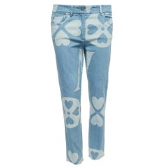 Moschino Couture Vaqueros con Logotipo Azul M Cintura 32