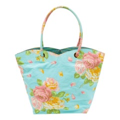 Kenzo - Tote aperta in tela con stampa floreale multicolore