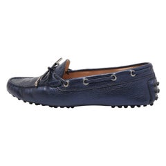 Tod's Mocasines Gommino Slip On Piel Azul Talla 36.5