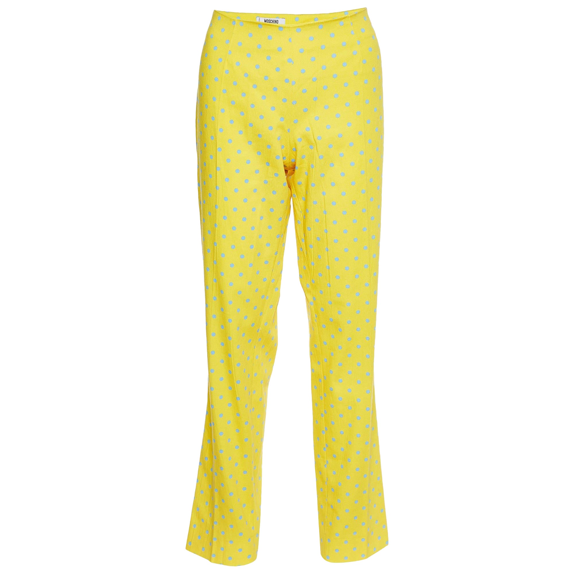 Moschino Cheap and Chic Pantaloni gialli con stampa a Dot Dot L.