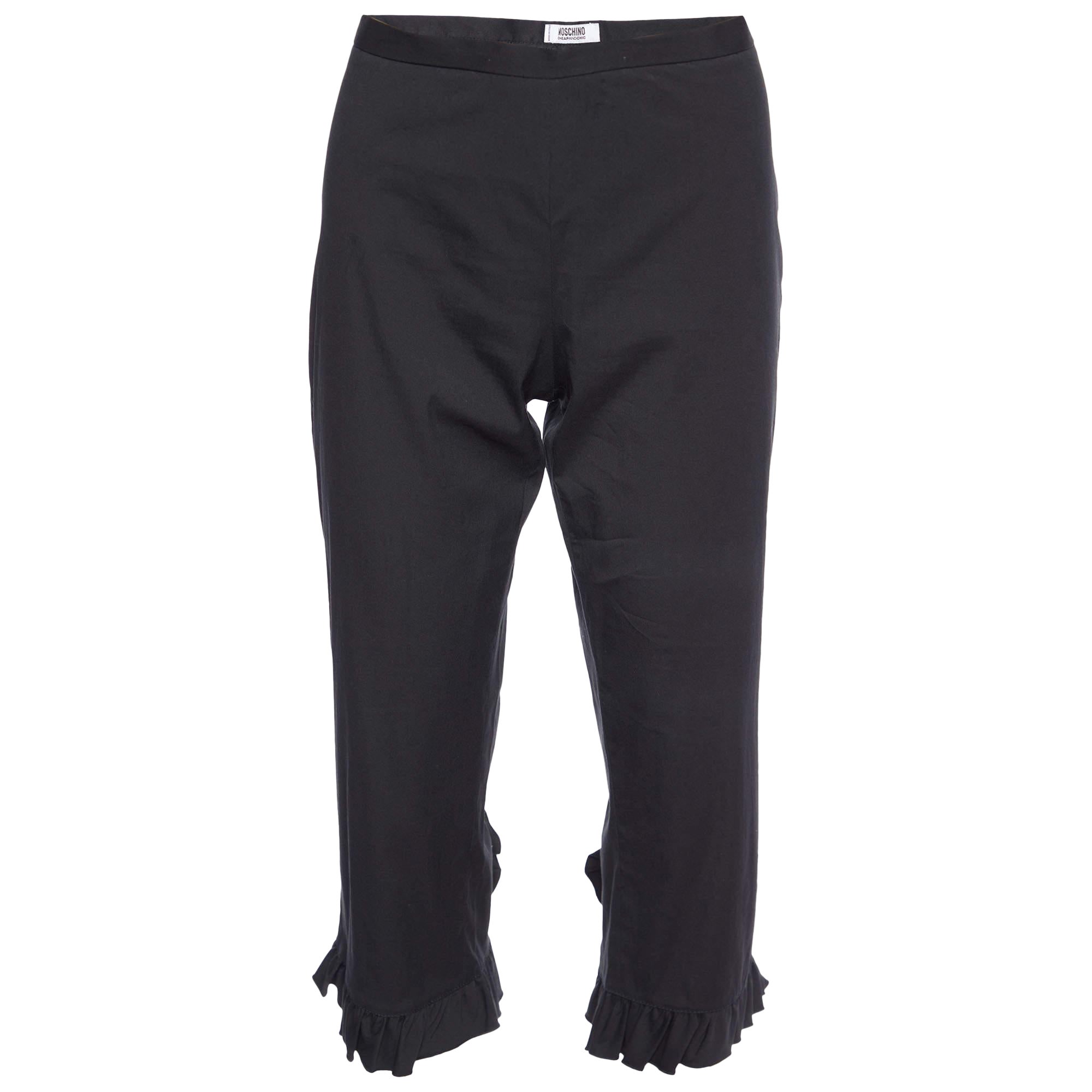 Moschino Cheap and Chic Black Cotton Capri Pants M