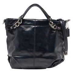 Borsa Brooke in vernice blu di Coach
