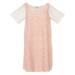 Moschino Cheap and Chic Pink Floral Applique Detail Shift Dress M