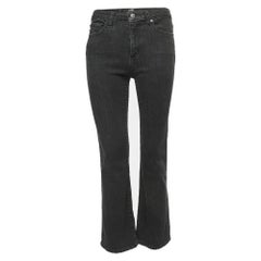Love Moschino Black Washed Denim Cropped Jeans S Waist 27"