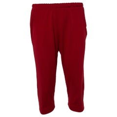 Dolce & Gabbana Red Knit Cropped Leggings L