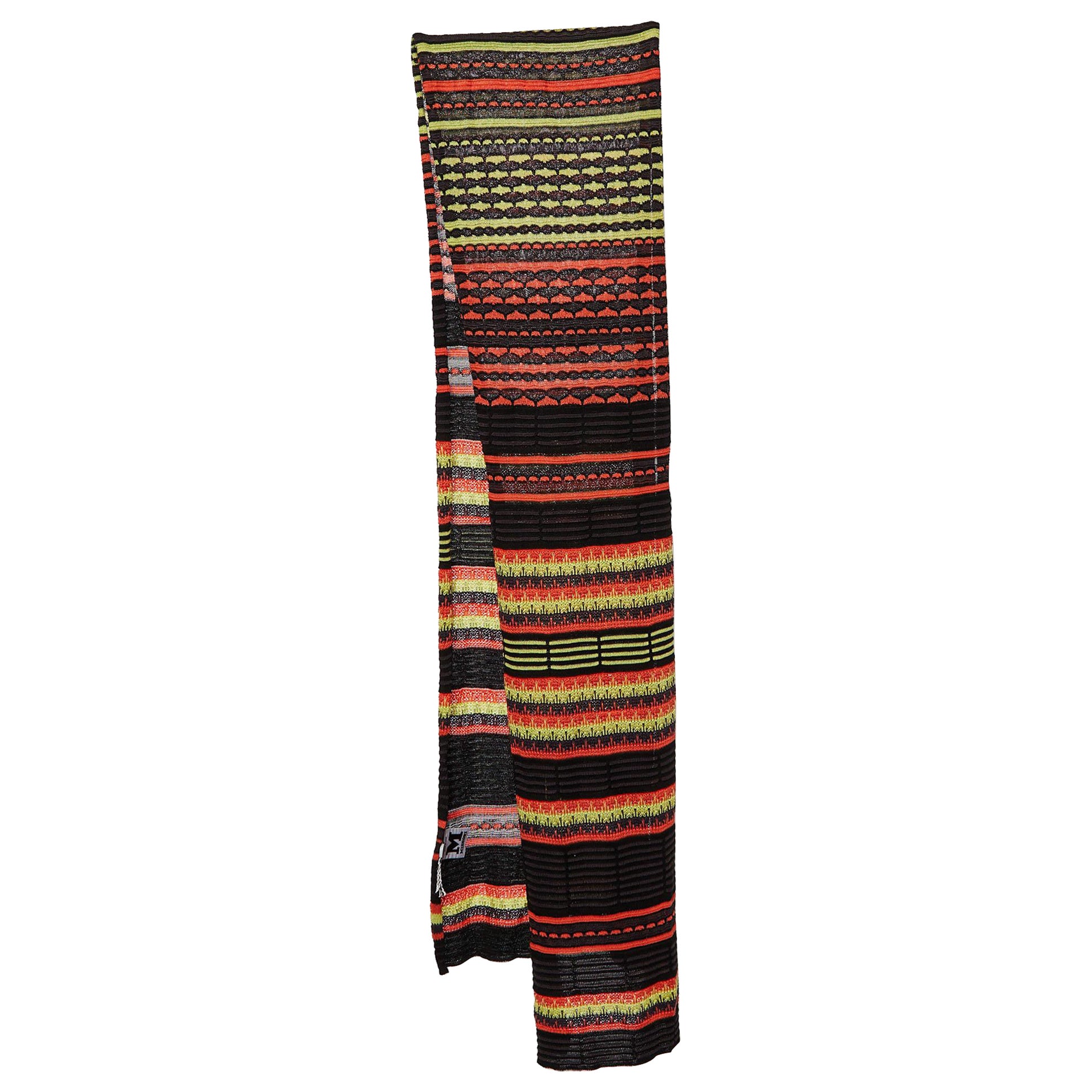 M Missoni Estola de punto de algodón estampada multicolor
