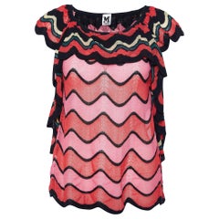 M Missoni Top in maglia increspata a fantasia multicolore M. I.