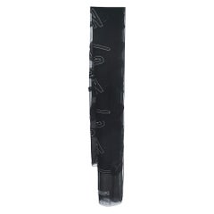 Moschino Black Logo Stitch Detailed Cotton Blend Scarf