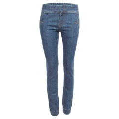 Chloe Blue Denim Elastic Waist Jeans S Waist 28"