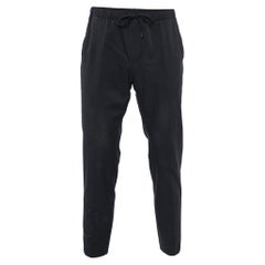 Boss Hugo Boss Pantalón negro de poliéster con detalle de cordón M