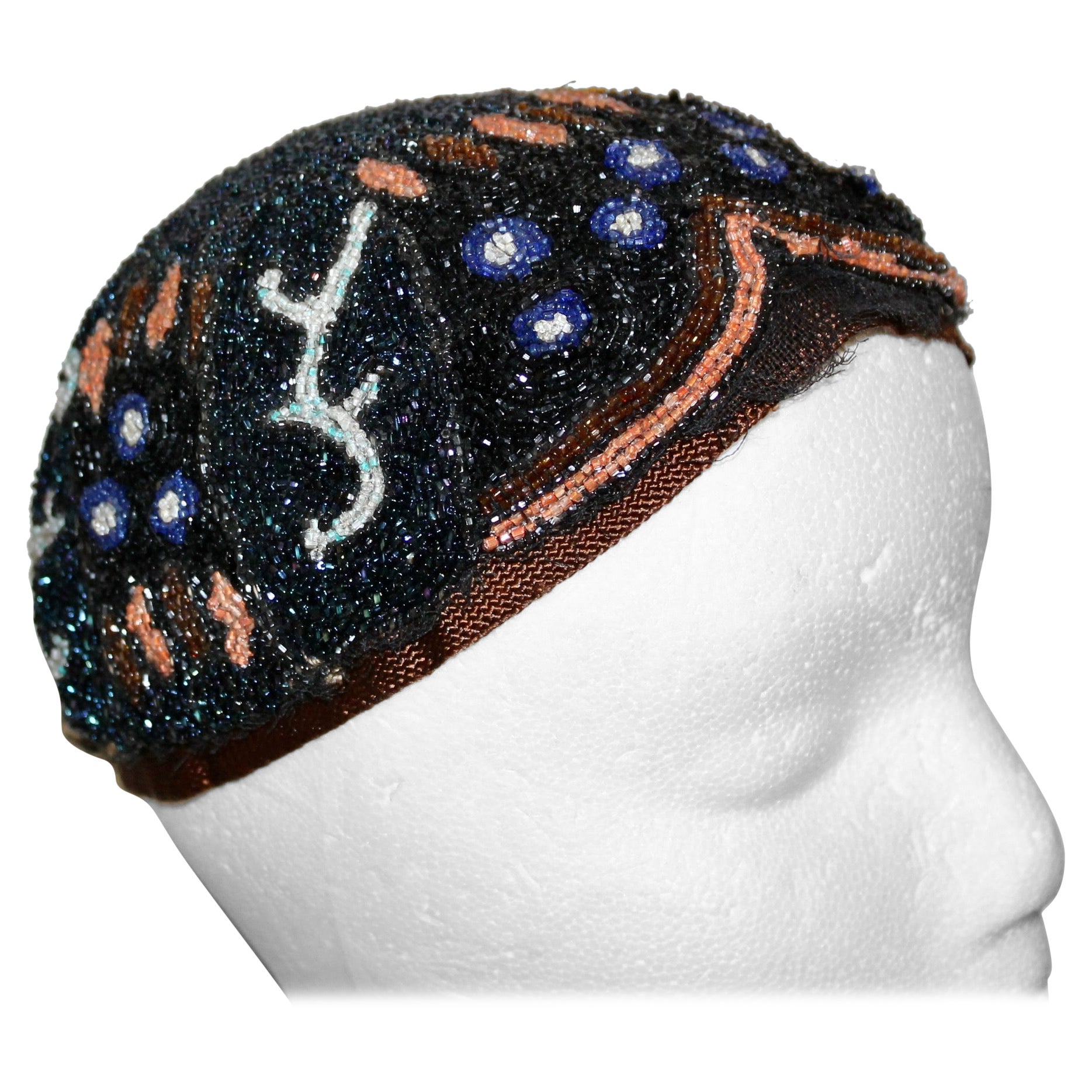 Art Deco Beaded Cloche