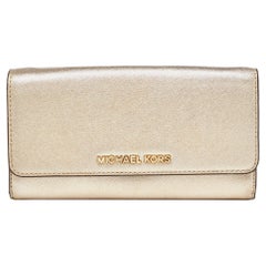 Michael Kors Gold Leder Jet Set Reisetasche an Kette, Jet Set