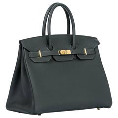 Hermes Birkin 35 Bag Black Togo Gold Hardware Ultimate Classic – Mightychic