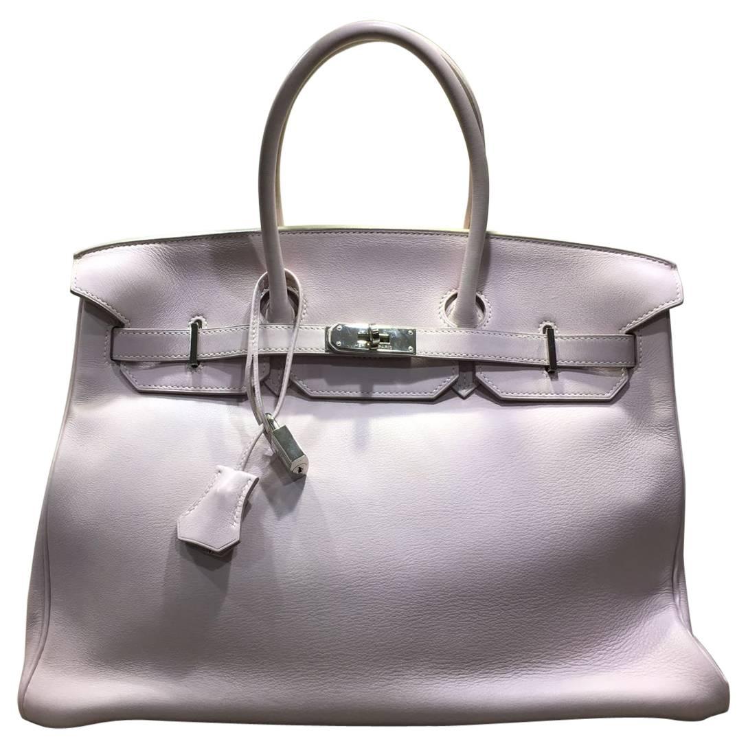 Hermes Rose Dragee Swift Leather 35cm Birkin Bag 