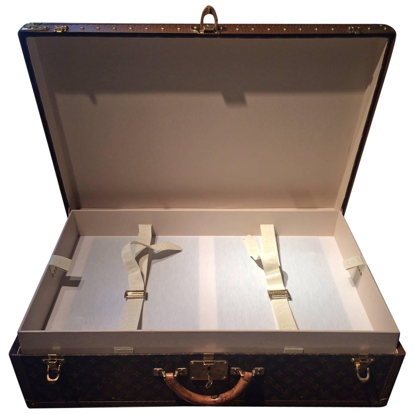 Monogramed Alzer 75 Suitcase For Sale