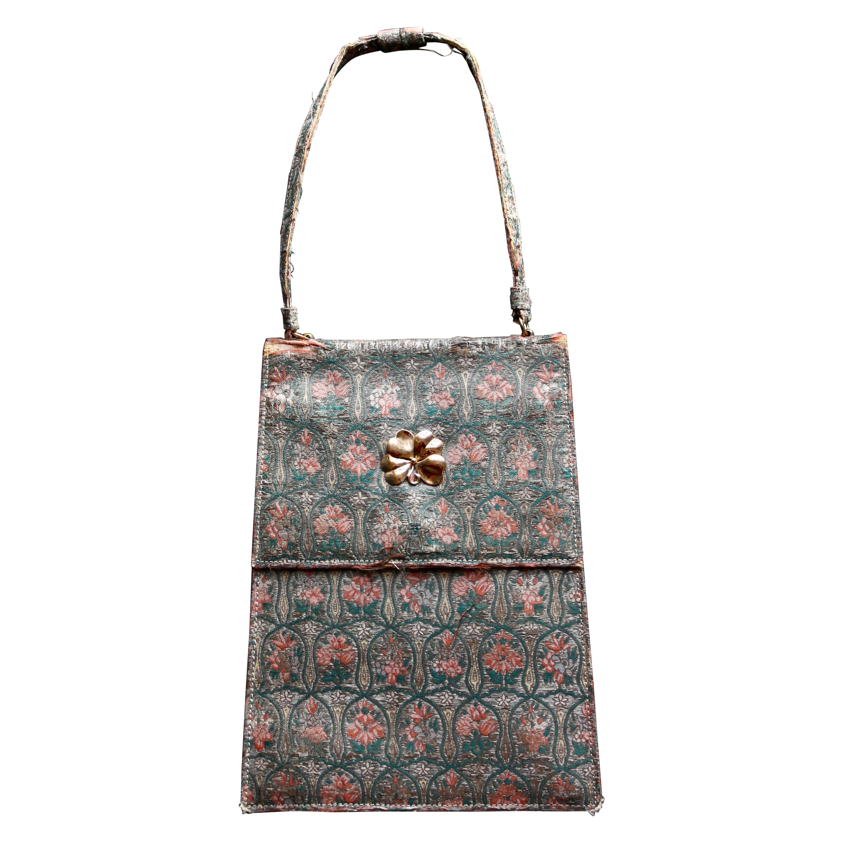 Cartier Silk Evening Bag, with gold clasp