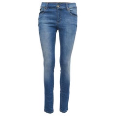 Versace Jeans Blue Washed Denim Skinny Jeans S Waist 28"
