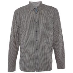 Zegna Sport Mehrfarbig kariertes, konisch zulaufendes Hemd aus Baumwolle XXL
