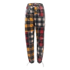 Palm Angels Multicolor Checkered Nylon Straight Pants S
