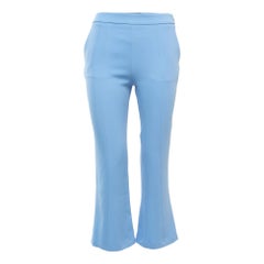 Class by Roberto Cavalli Blue Crepe Flared Trousers S