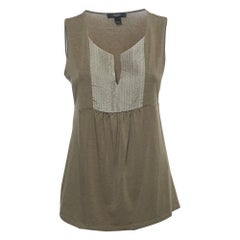 Weekend Max Mara Brown Knit Sleeveless A-Line Top L