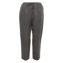 Fin de semana Max Mara Gris Pantalones de seda con cordón S