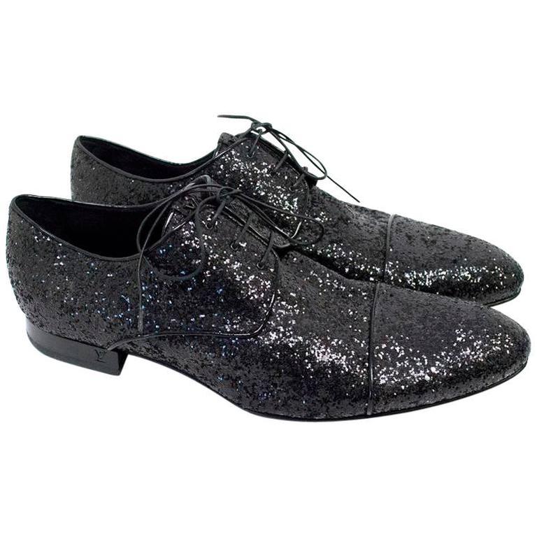 Louis Vuitton Black Glitter Dress Shoes For Sale at 1stDibs  lv glitter  shoes, louis vuitton glitter shoes, louis vuitton dress shoes