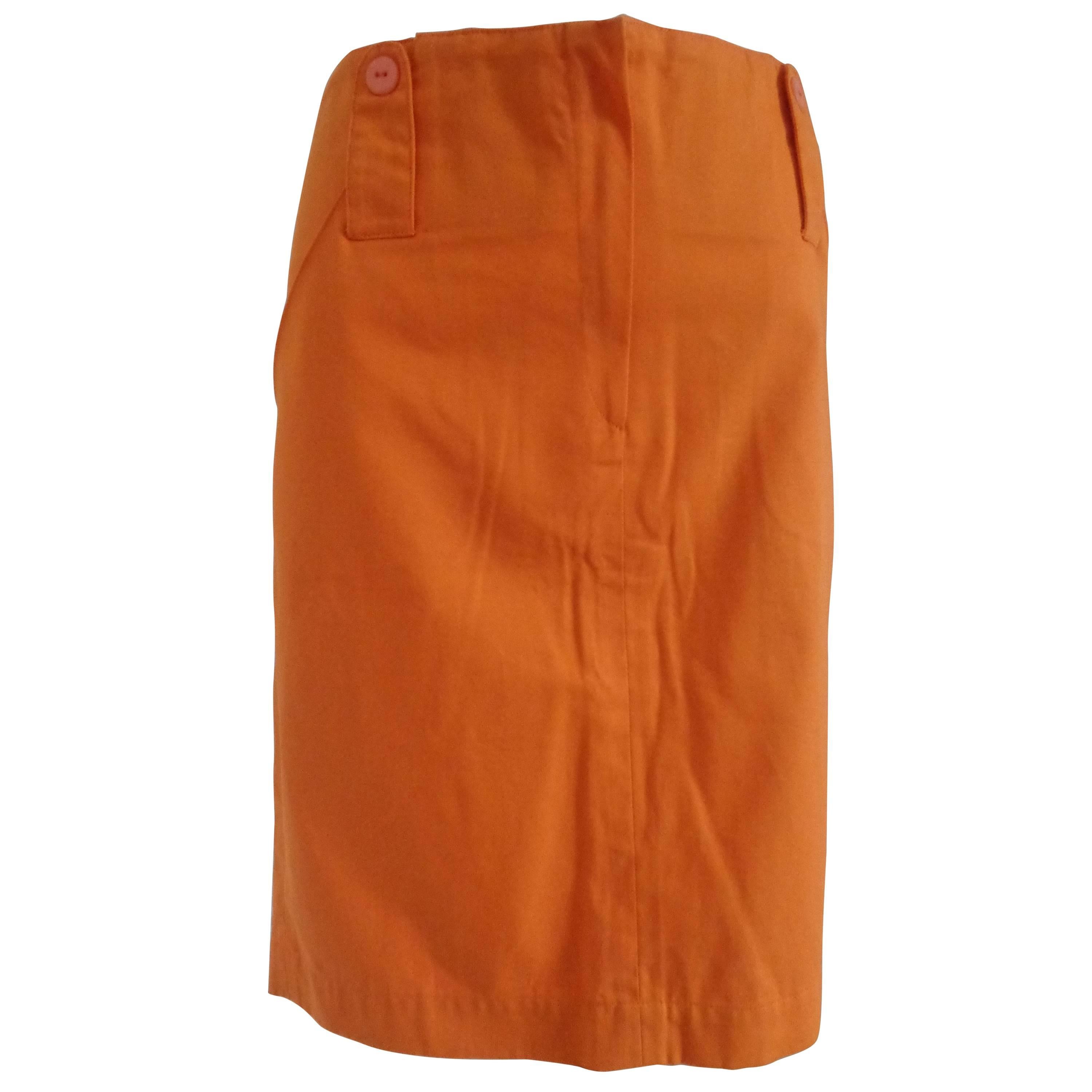 Nazareno Gabrieli Orange Skirt NWOT For Sale