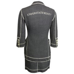 Moschino Couture - Ensemble veste et jupe « Understatement » noires et blanches