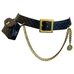 Chanel Otoño 1994 Piel acolchada Cinturón