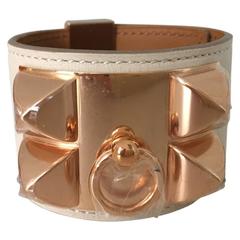 Limited Edition! Hermes CDC Craie Swift Rose Gold Hardware
