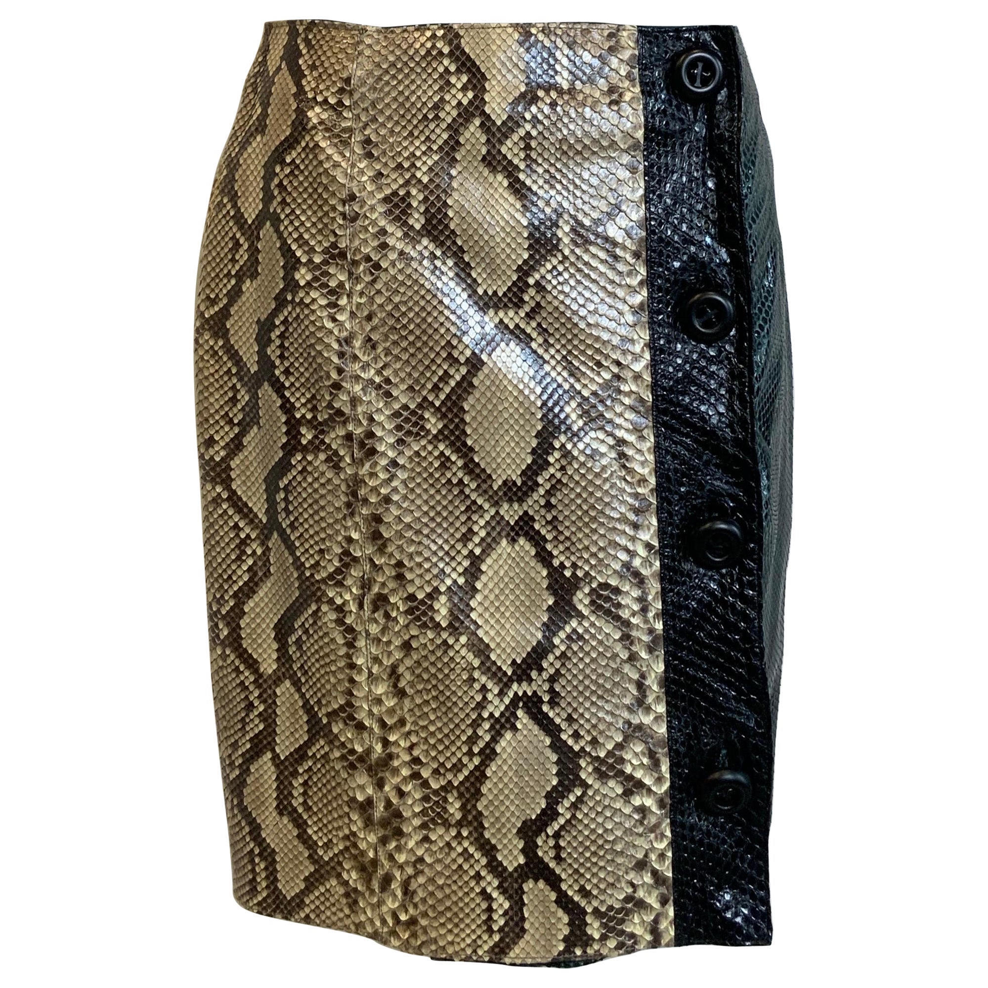 Gonna in pitone Prada Vintage 2011
