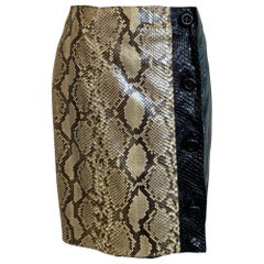 Falda de pitón Prada Vintage 2011