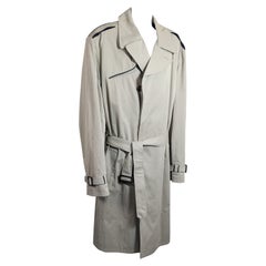 Trench Hermes para hombre con ribete de piel
