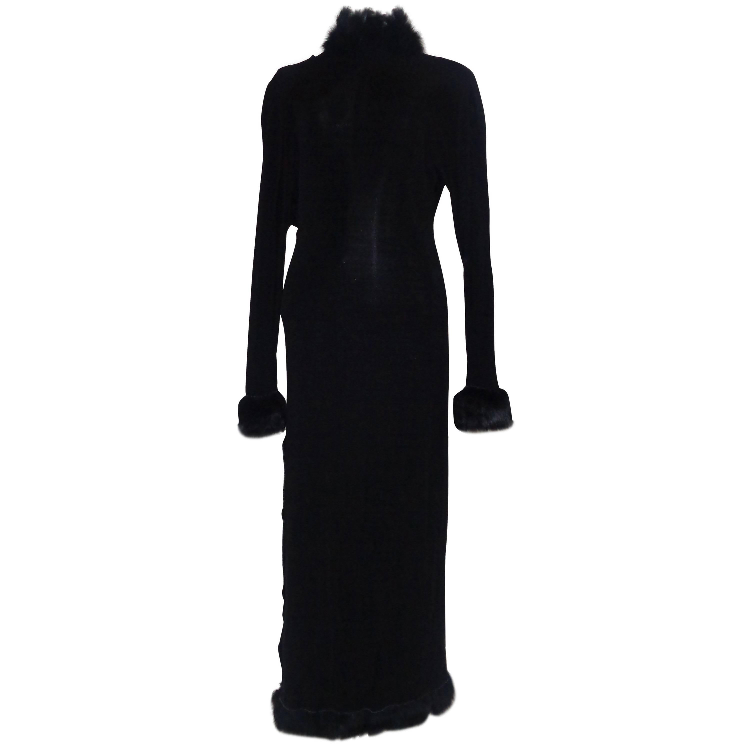 1990s Long Black Dress 