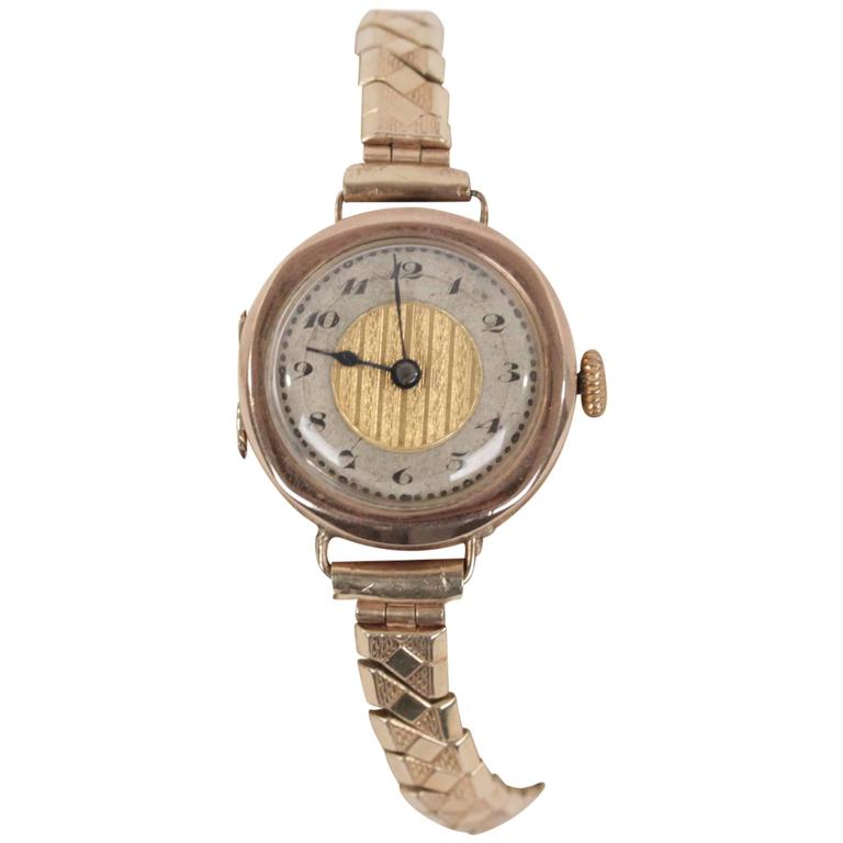 VINTAGE 1930s 9 Ct Gold 375 English LADIES WRIST WATCH at 1stDibs | 9 375,  375 ct gold, 1930s wrist watch
