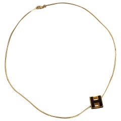 Hermès Cage d'H pendant necklace