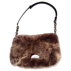 Limited edition Christian Dior fur hobo bag