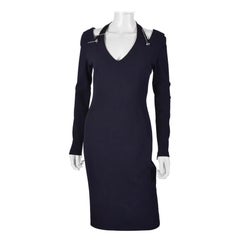 Schwarzes Bi-Stretch-Bodycon-Kleid aus Krepp von Versace 42 - 6