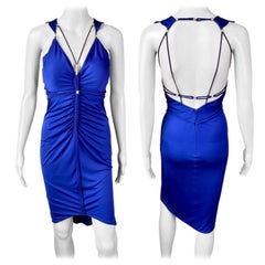 Roberto Cavalli Unworn c.2010 Plunging Neckline Cutout Backless Mini Dress